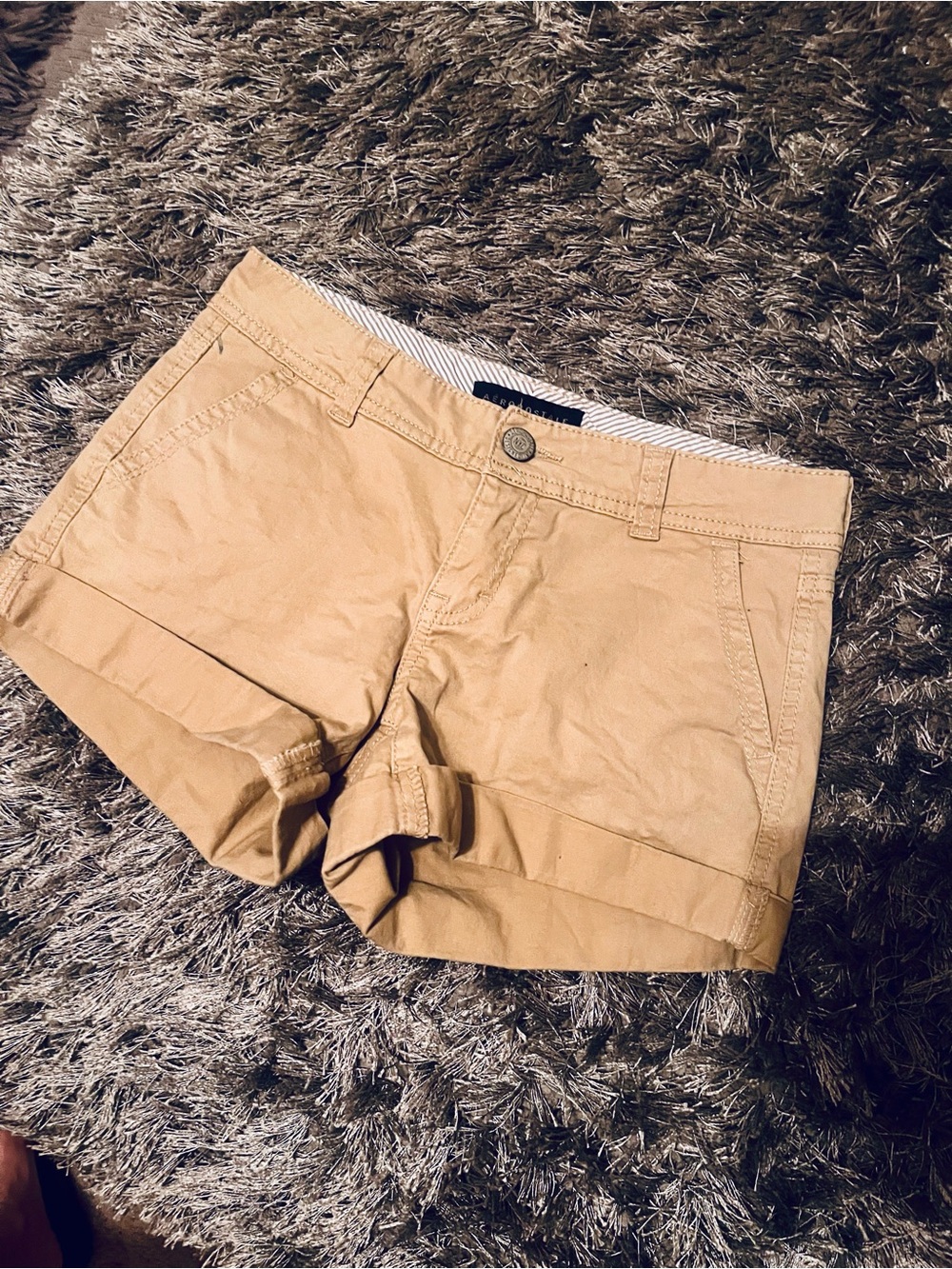 Aeropostale Women's Tan Cotton Bermuda Shorts